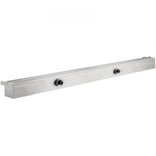 Desagüe de Cascada para Piscina 151x11.5x8 cm Fuente de Piscina de Acero Inoxidable con Tira LED Colorida, Conector de Manguera, Control Remoto, Resistente a la Corrosión para Estanque, Jardín Ext...
