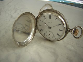 RELOJ DE BOLSILLO PLATA MACIZA 3 TAPAS AÑO 1880