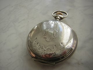 RELOJ DE BOLSILLO PLATA MACIZA 3 TAPAS AÑO 1880