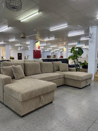 Sofá Cama Modular Beige 330cm - Envio Gratis