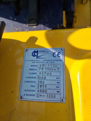 Carretilla Eléctrica Komatsu FB-15-EX-7