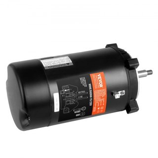 Motor de Bomba de Piscina de 1 HP, Marco 56J, 115V(9.8 Amperios)/230V(4.9 Amperios) 3450 RPM, 60Hz, Factor de Servicio 1.4, Condensador 90μF/250V, Motor de Reemplazo de Flange Redonda de Rotación CCW