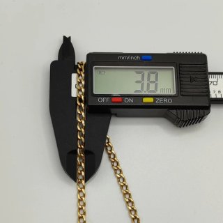 00653 CADENA BARBADA DE ORO DE 18K - 62CM
