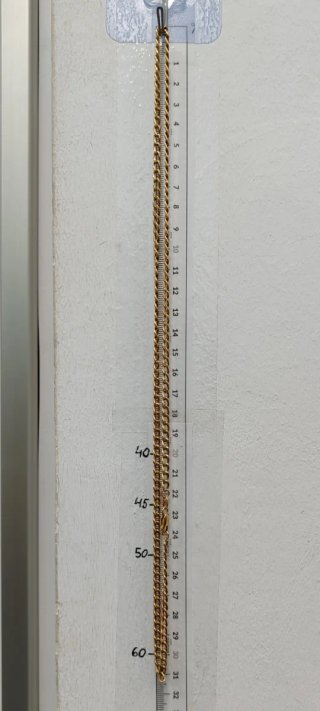 00653 CADENA BARBADA DE ORO DE 18K - 62CM