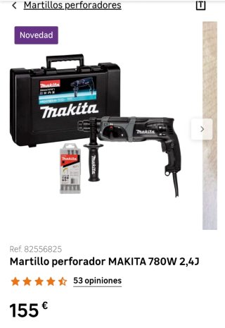 Martillo perforador Makita 780W 2,4J