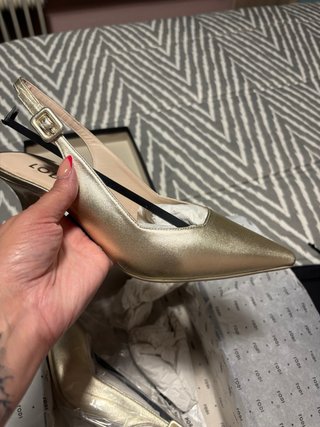 Zapatos Lodi nuevos dorados tacón fiesta 39