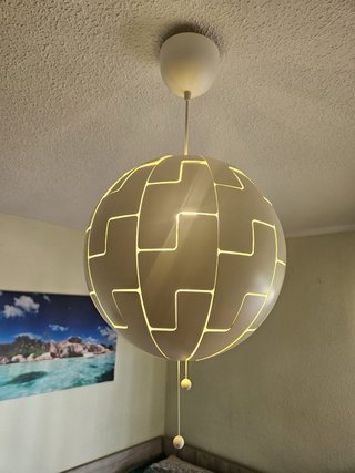 Lámpara Techo Blanca/Verde 35cm