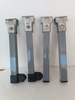 Patas Somier Metálicas Gris (4 unidades)