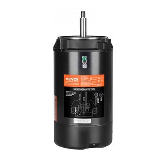 Motor de Bomba de Piscina de 0.75 HP, Marco 56J, 115V(8 Amperios)/230V(4 Amperios) 3450 RPM, 60Hz, Factor de Servicio 1.5, Condensador 80μF/250V, Motor de Reemplazo de Flange Redonda de Rotación CCW