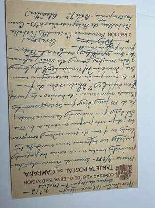 GUERRA CIVIL. TARJETA POSTAL