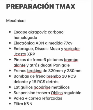Yamaha TMAX 560 preparada ACEPTO CAMBIO
