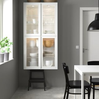 Puerta de vidrio IKEA HEJSTA blanca 30x80 cm