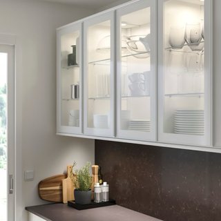 Puerta de vidrio IKEA HEJSTA blanca 30x80 cm