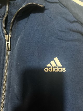 Chaqueta Adidas Azul con Rayas Blancas