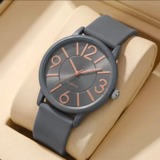 Reloj Silicona Gris Mujer