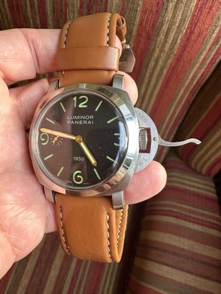 Reloj estilo Panerai Luminor Negro/plata