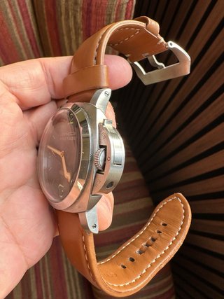 Reloj estilo Panerai Luminor Negro/plata