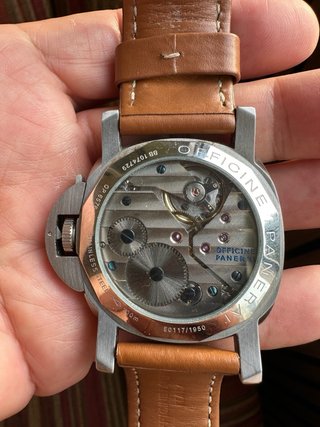Reloj estilo Panerai Luminor Negro/plata