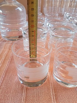 Bicchieri e Caraffa Cristallo Tagliato a mano 31 p