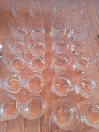 Bicchieri e Caraffa Cristallo Tagliato a mano 31 p