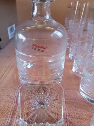Bicchieri e Caraffa Cristallo Tagliato a mano 31 p