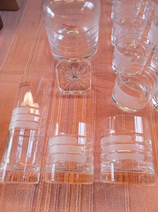 Bicchieri e Caraffa Cristallo Tagliato a mano 31 p