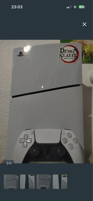 Playstation 5 Blanca con Mando y Cables