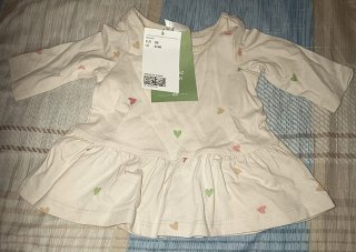 Conjunto H&M niña 0-1m corazón