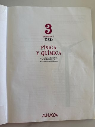 Física y Química : 3o ESO : Trimestre 2. ANAYA