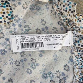 Avental Zara Home Floral com Folhos