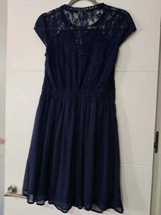 Vestido azul marino encaje