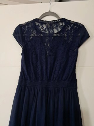 Vestido azul marino encaje