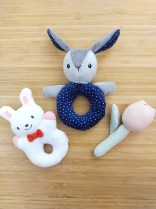 Set 3 Sonajeros Bebé Peluche
