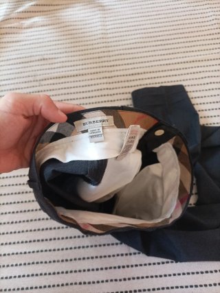 Pantalones de traje Burberry grises