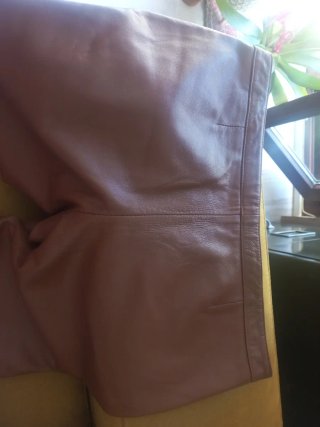 Pantalón de piel marrón