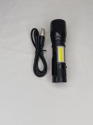 Linterna Táctica LED con COB y Cable USB