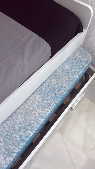 Cama nido blanca con 2 colchones 90.