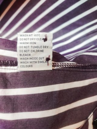 Camisa Gaastra estilo náutico rayas moradas