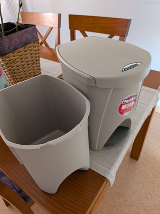 2 Cubos Basura Plastiken Pedal 7L