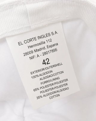 Gorra bebé El Corte Inglés blanca