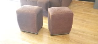 Sofá Chaiselongue Marrón Tela