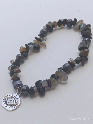 Pulsera minerales triple protección amuleto