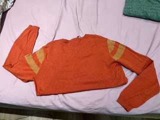 Jersey DC Shoes Rayas Naranja Talla L