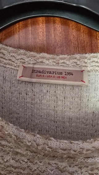 Jersey Stradivarius Beige/doradoTalla s