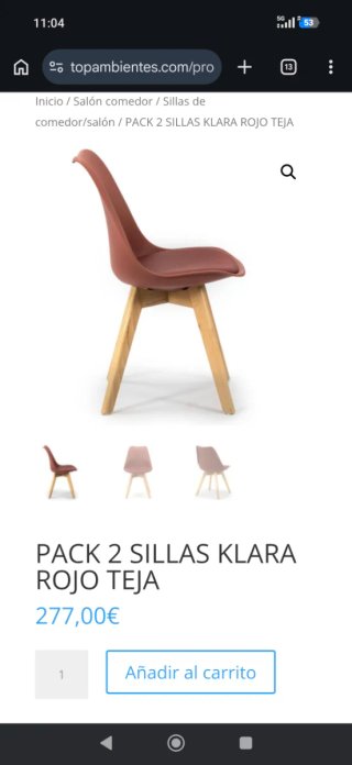 6 Sillas Klara Rojo Teja