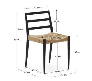 Sedia Kave Home Analy legno rovere