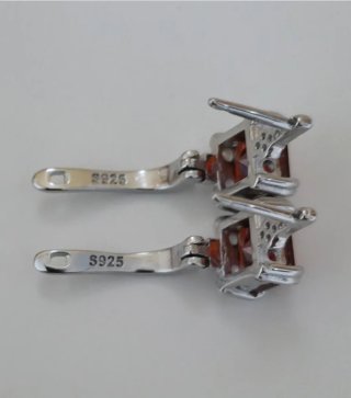 Pendientes de Plata 925 /Rojo Brillante