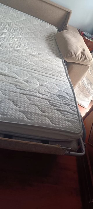 Sofá Cama Beige Tela