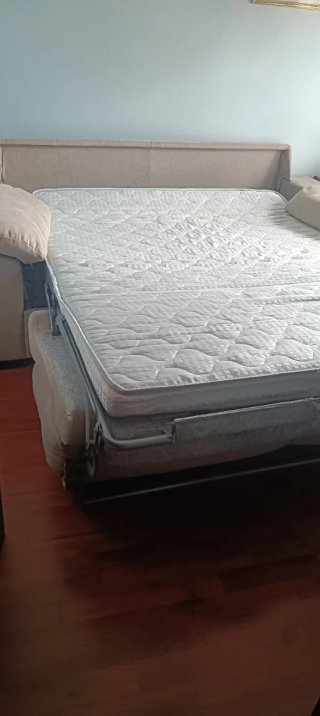 Sofá Cama Beige Tela