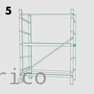 Andamio Clásico 5+5 Peldaños - 3 Metros